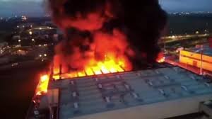 Firefighters Deploy Robot to Combat Massive Warehouse Blaze